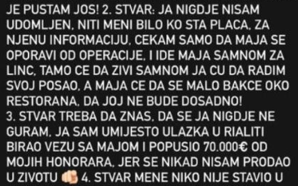 Asmin Durdžić potvrdio: Maja Marinković operirana, selimo u Austriju čim se oporavi