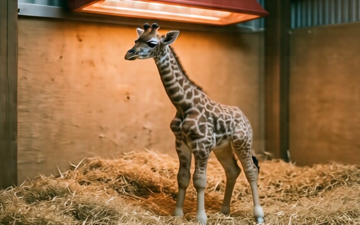 Beba žirafe rođena carskim rezom bori se za život u zoo vrtu u Kanzasu