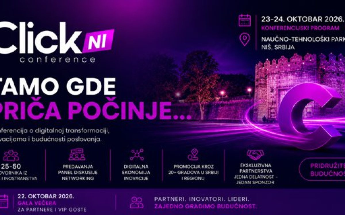 ClickNi Conference 2026: Trodnevni poslovni i tehnološki skup u oktobru okuplja više od 1.000 učesnika