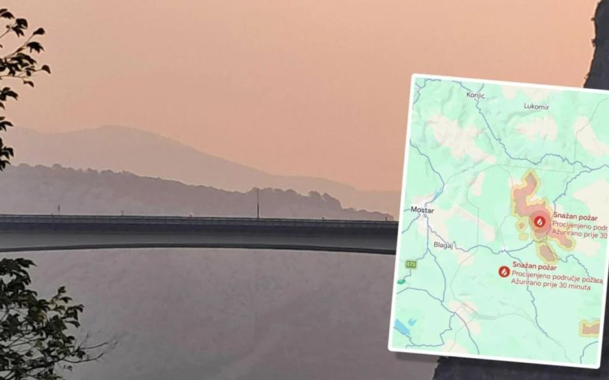 Dim iz BiH prekrio dijelove Dalmacije, vatrogasci smiruju građane