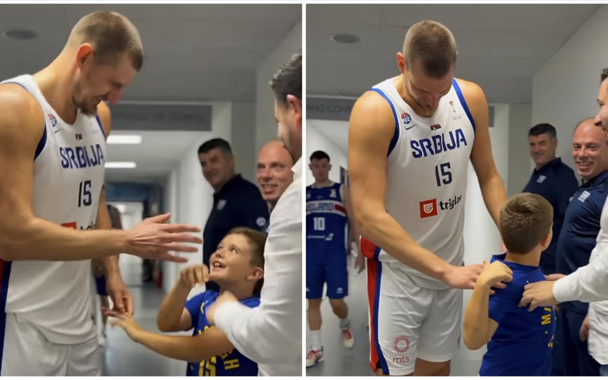 Emotivan susret Jokića i sina Edina Avdića nakon utakmice u Beogradskoj areni