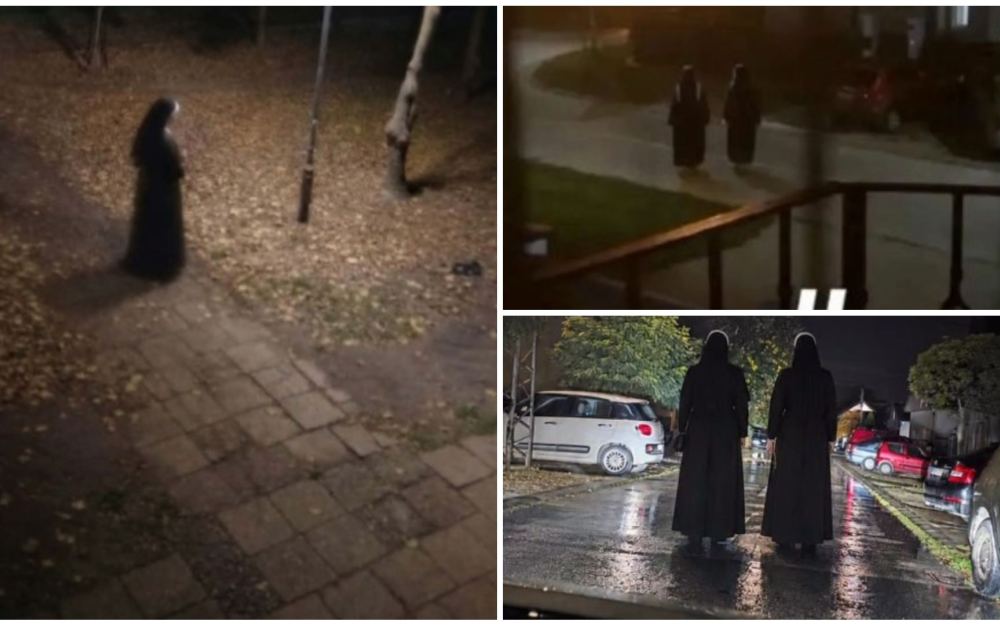 Grupa u crnim odorama ponovo primijećena u Sremskoj Mitrovici, identitet i motiv nepoznati