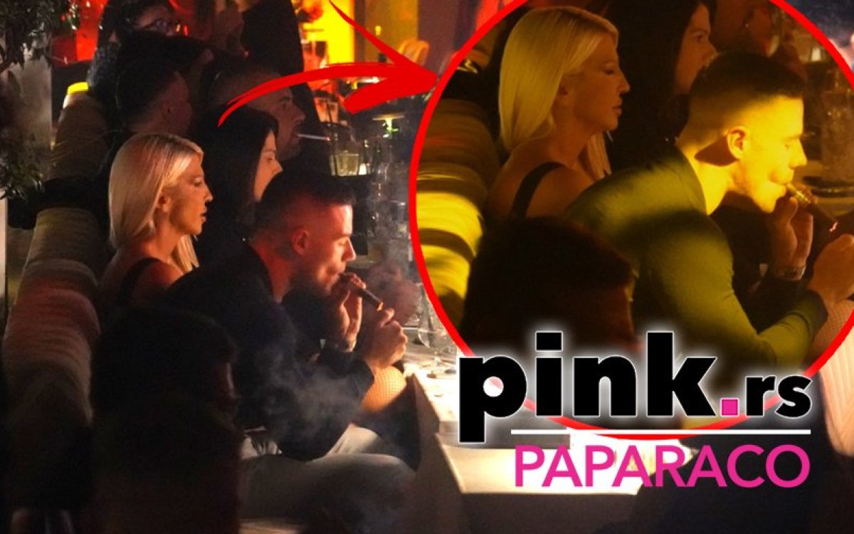 Jelena Karleuša na provodu u beogradskom klubu, uz nju tekstopisac Jovana Radosavljević