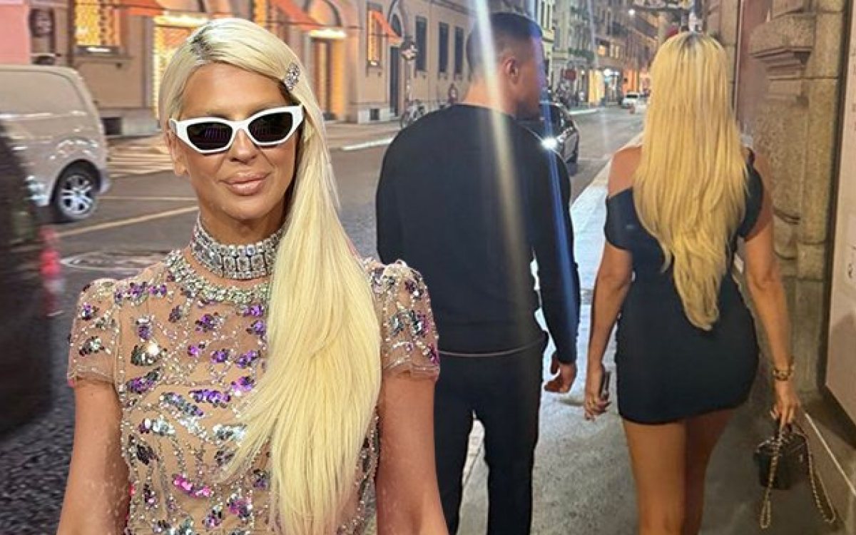 Jelena Karleuša u društvu manekena Aleksandra Ševe: zagrljaj na ulici Montenapoleone podgrejava priče