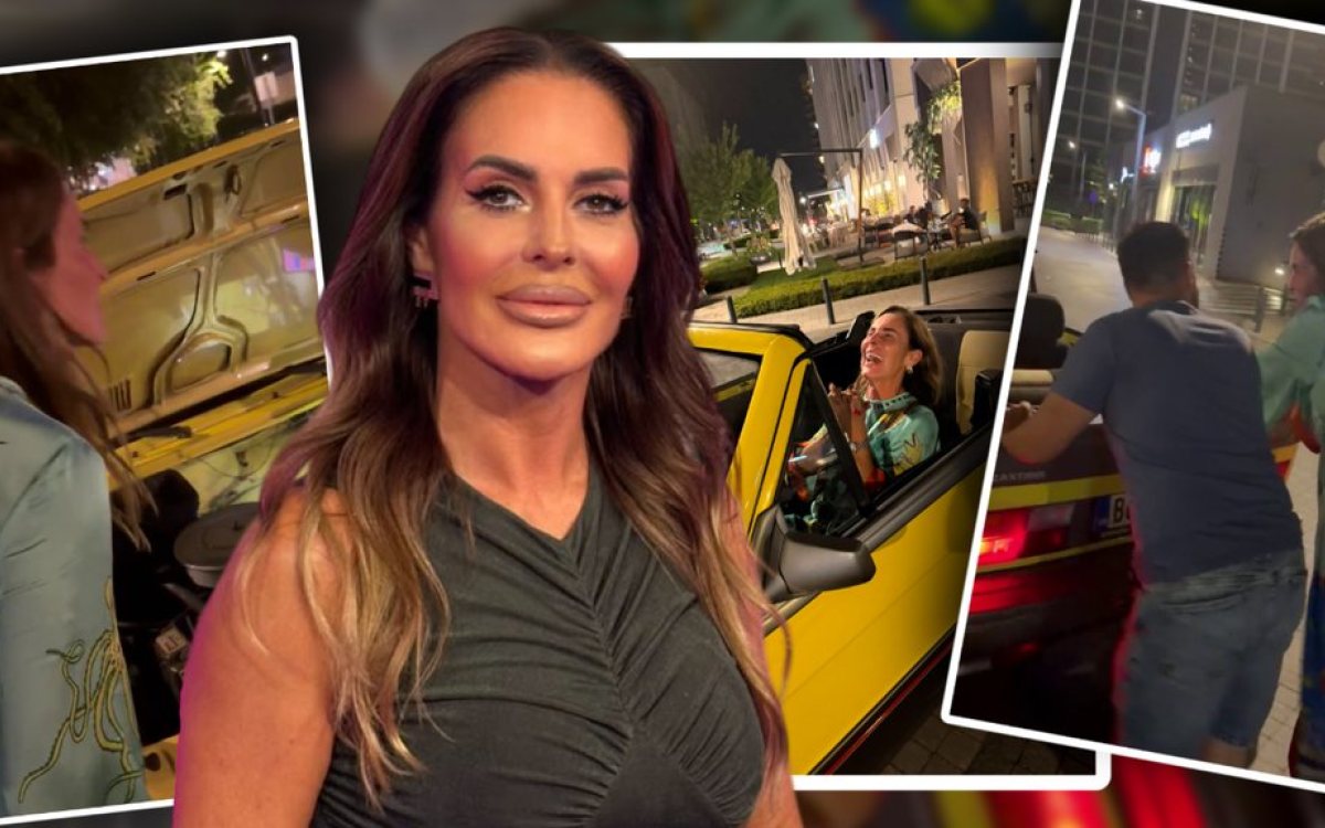 Milena Kačavenda provozala Juga kabriolet po Beogradu, pa ostala nasred ulice