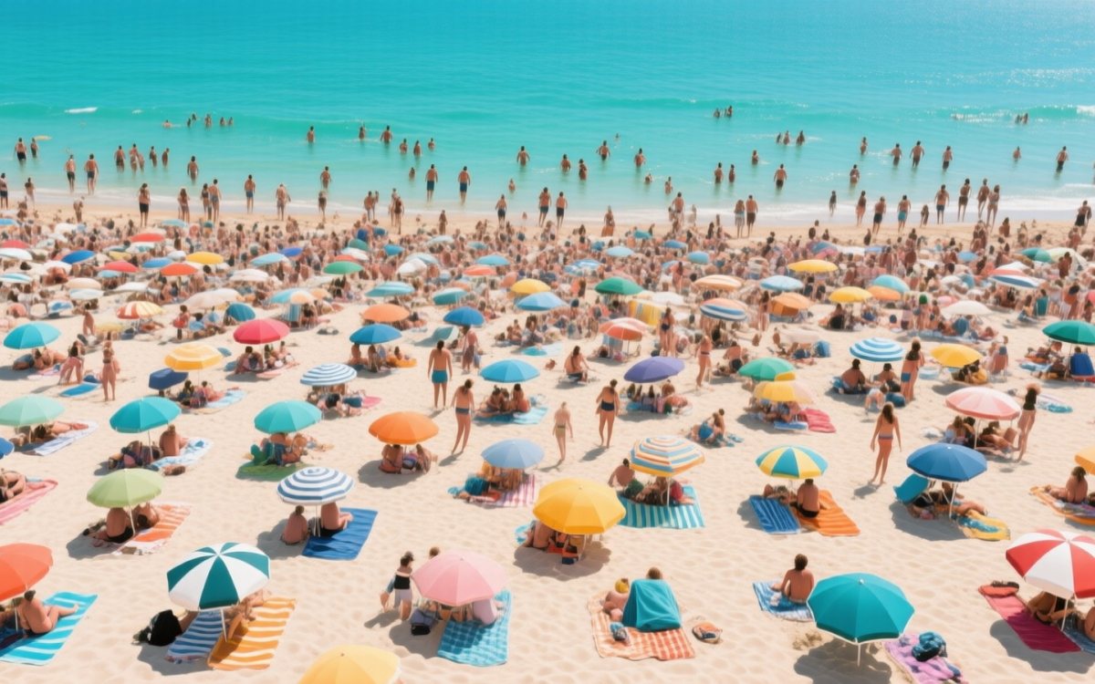 Plaža duga samo dva kilometra, a na njoj se istovremeno nađe 200.000 ljudi