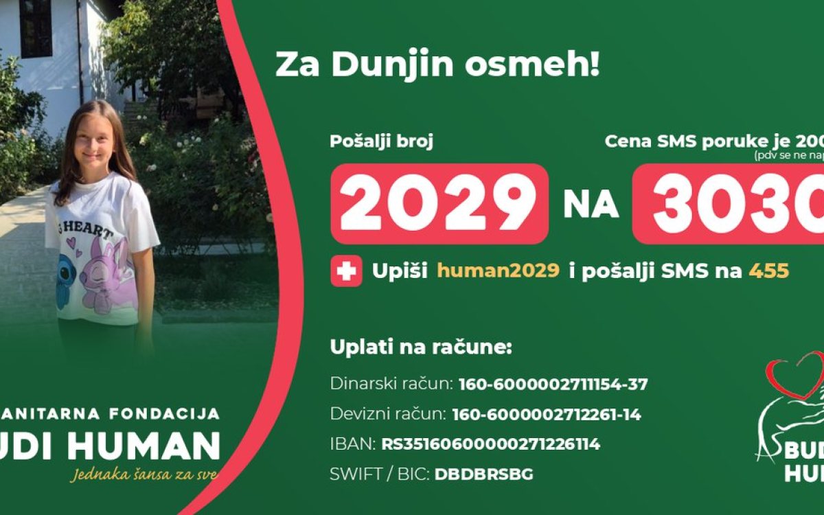 Prikuplja se pomoć za Dunju Menković, djevojčicu oboljelu od Ewing sarkoma