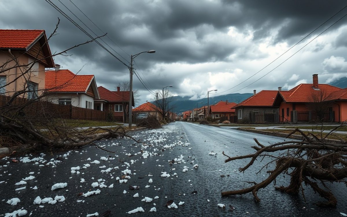 Prnjavor bez struje nakon olujnog nevremena, oštećeni krovovi i vozila