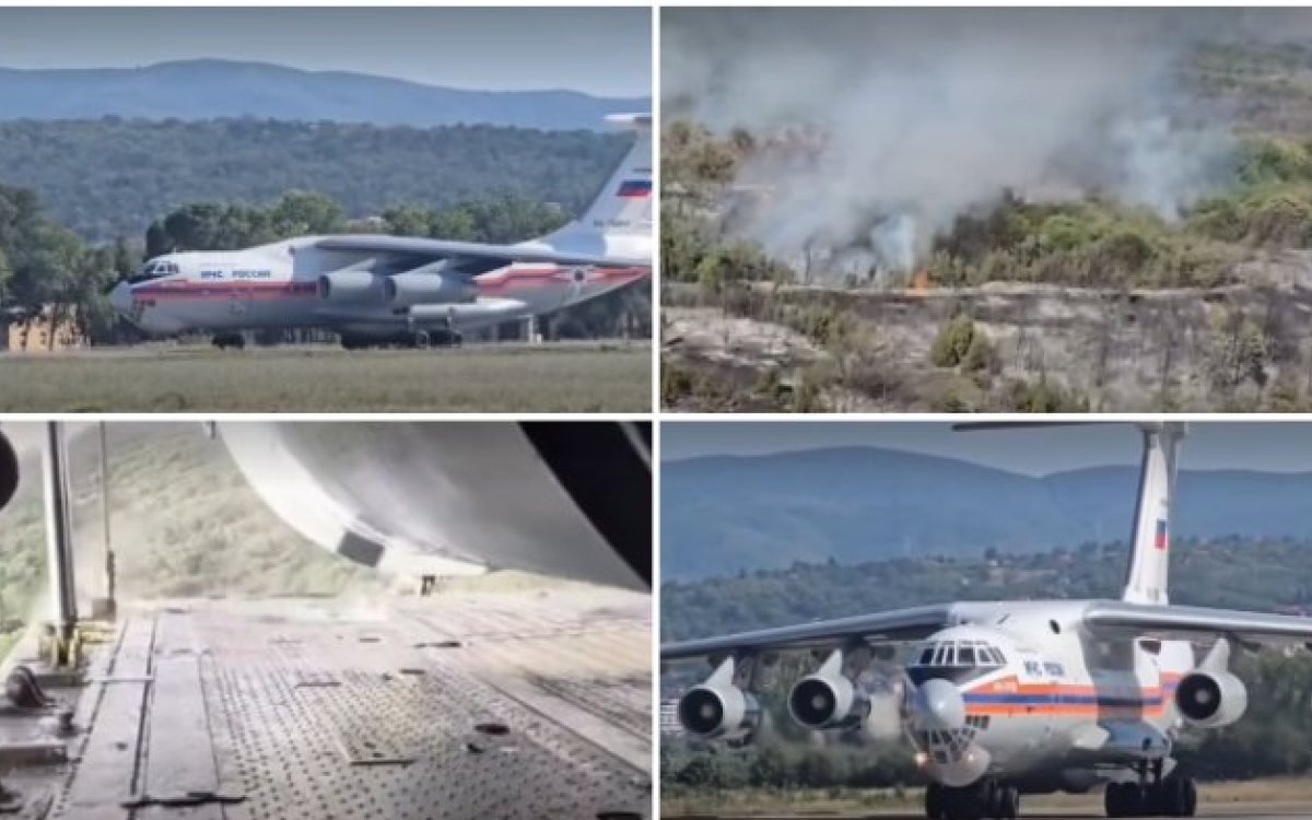 Ruski avion Iljušin prvi put gasio vatru na Stolovima: U četiri naleta izbačeno 168 tona vode