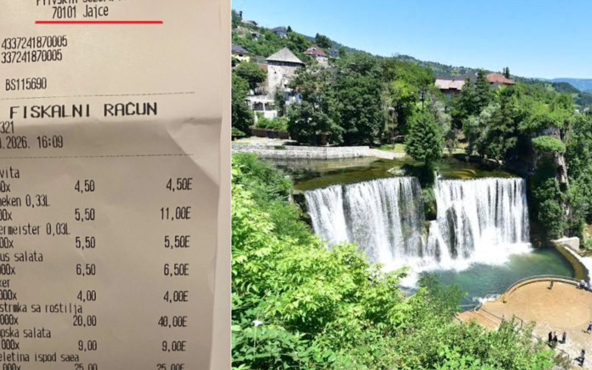 Splićanka oduševljena računom za ručak u Jajcu: „U Dalmaciji za to nema šanse"