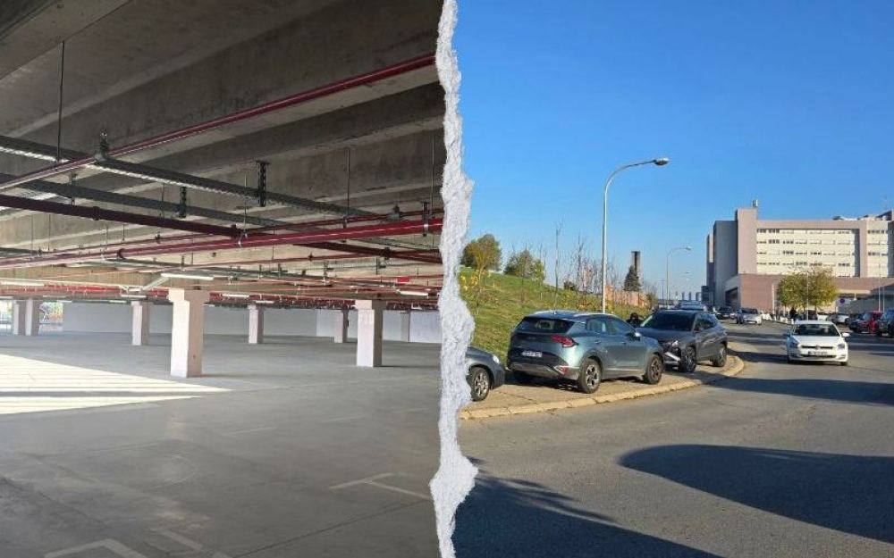Vozači i dalje guše trotoare kod UKC-a RS, a garaža od 40 miliona KM stoji poluprazna